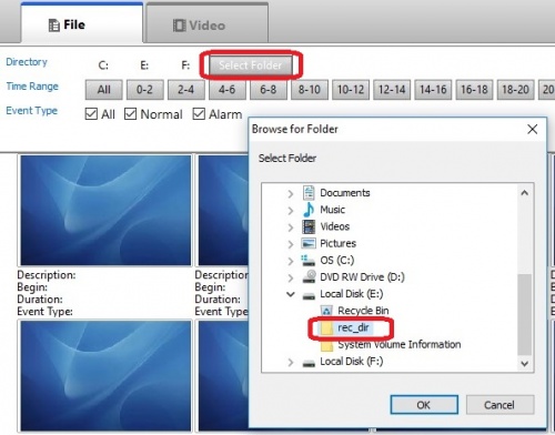 Select Video Folder
